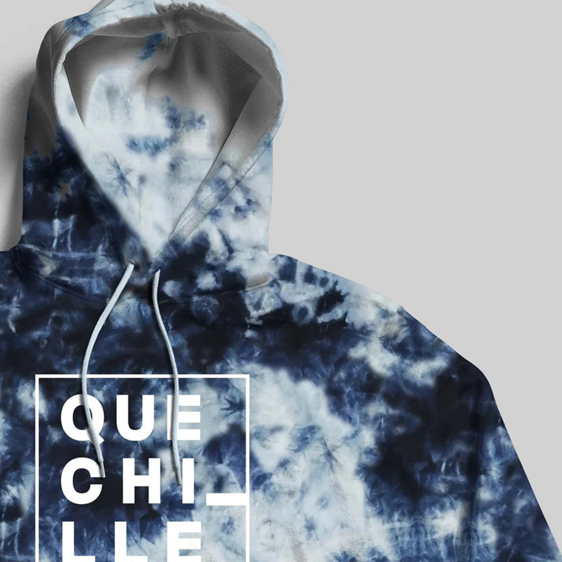 Hoodie ¡QUE CHILLE! Tie Dye Blue