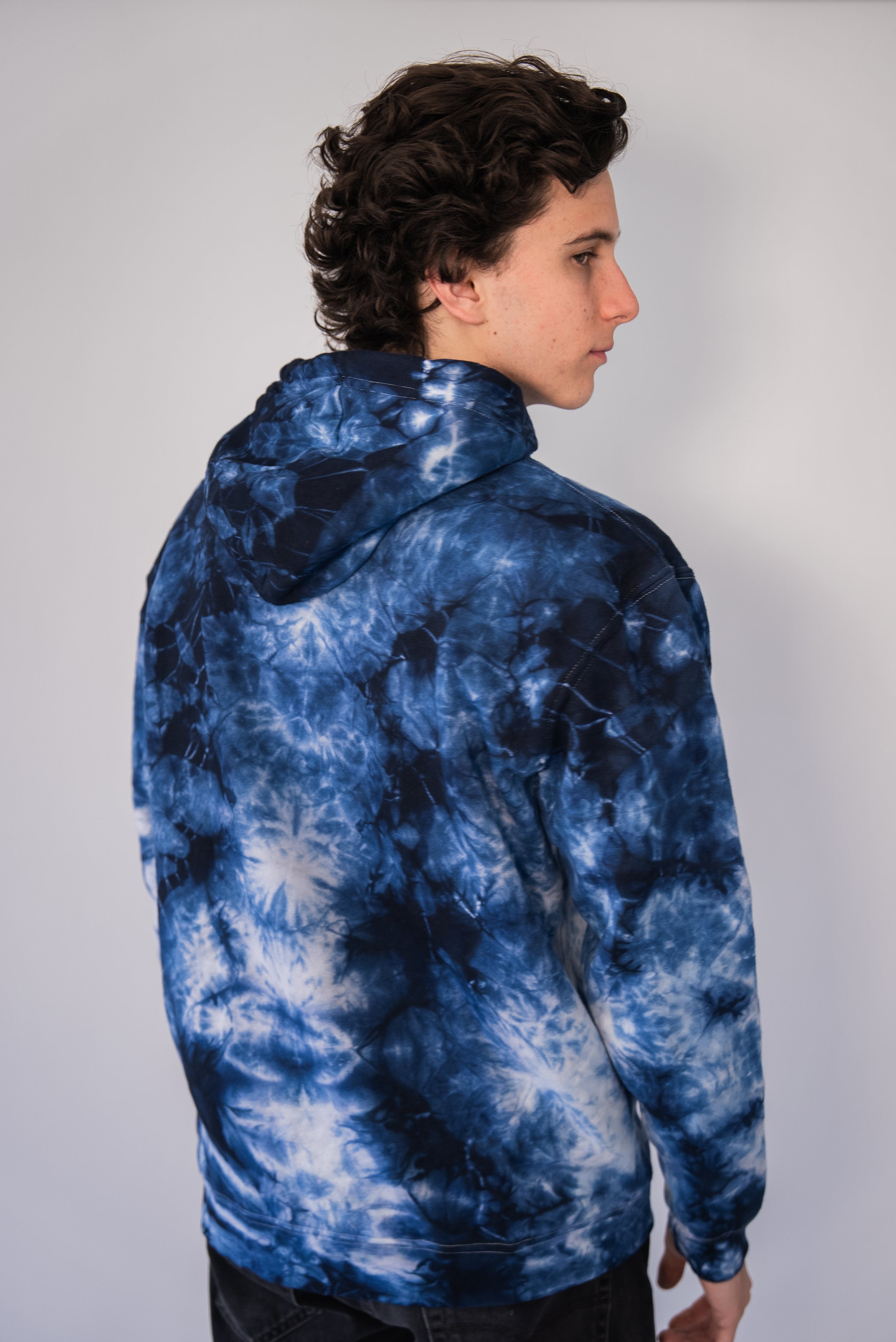 Hoodie ¡QUE CHILLE! Tie Dye Blue